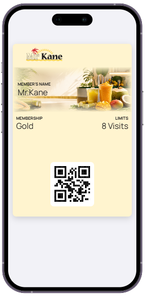 Kane Club Membership wallet card preview